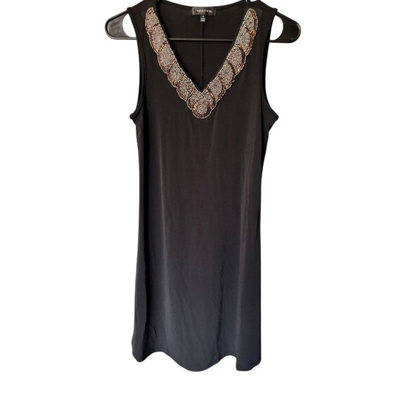 Spence Women's Black & Gold Collar Dress - Picture 2 of 7